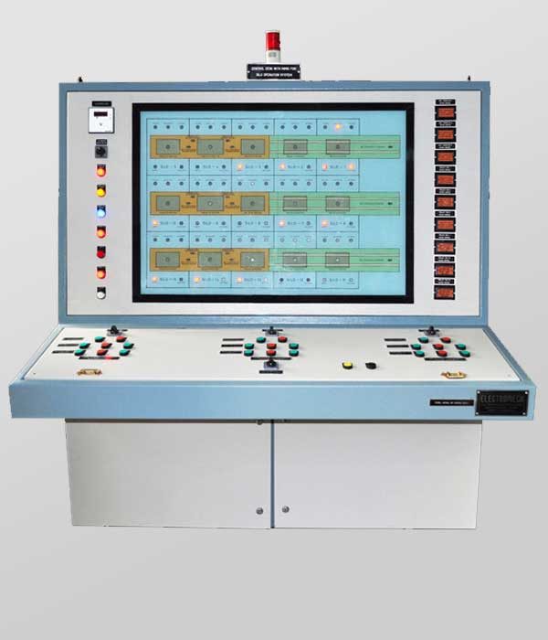 Front View Of Control Desk With Plc & Mimic