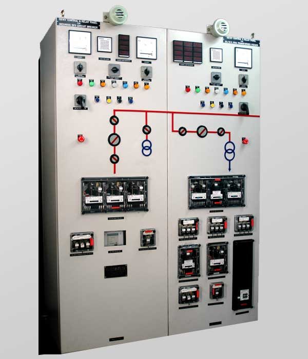 Front View of 132KV Double Feeder Relay & Control Panel (Simplex Type)