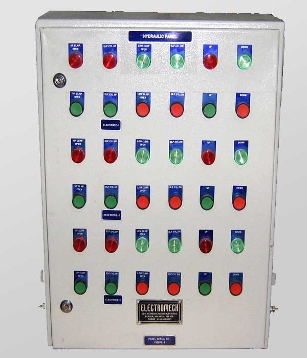 Front View of Hydraulic System Control Panel for Ferro Alloy Furnace (Wall Mounting Type)