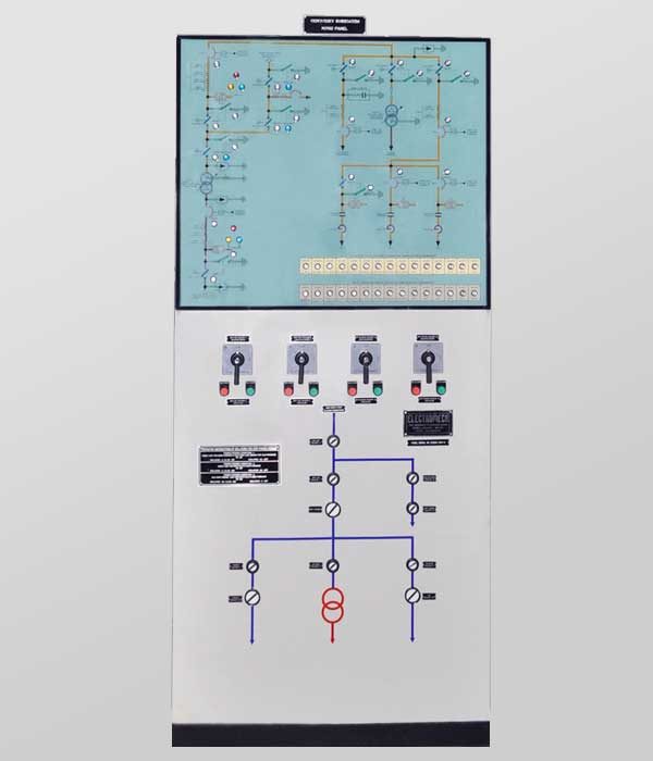 Front View of Mimic Panel For 132 KV / 33 KV Substation