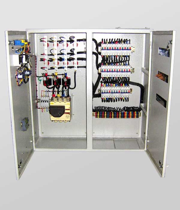 Internal View of Equipment Layout & Assembly With Wiring Of Lighting DB