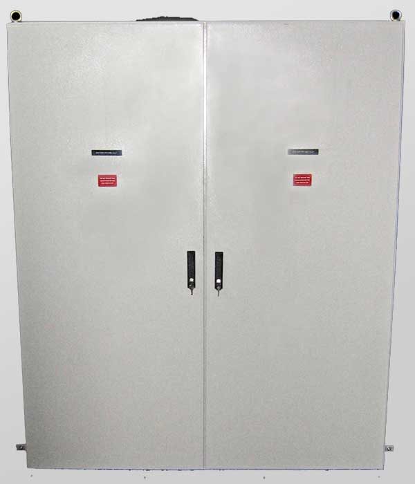 Rear View of Double Door Arrangement With Door Lock in Door Closed Condition